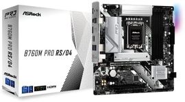 ASRock B760M Pro RS/D4 Motherboard, Compatible with Intel 12th and 13th Generation CPU (LGA1700), B760 Chipset, DDR4 Micro ATX Motherboard