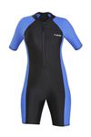 ROVARS U2301 Unisex Polyester Multipurpose wear for Swimming, Diving, Cycling, Aerobics (Black, Royal Blue, 6-7Yrs)