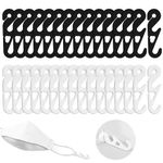 30Pcs Mask Ear Hooks, 3 Position Adjustable Ear Clips, Mask Extension Hooks for Ear Pain Relief, Earmuffs for Adults and Children, Black, White