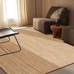 RIANGI Jute Rug 8x10 Ft - Large Jute Rug for Living Room - Natural Fiber Rugs - Woven Rugs 8x10 Jute Area Rugs 8x10 - Premium Quality Jute Rugs 8x10 Feet - Jute Area Rug