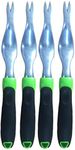 Garden Guru Hand Weeder Tool with Ergonomic Handle - Weed Puller for Planting, Weeding, Flower and Vegetable Care in Lawn Garden Yard | Rust Resistant (4 Pack)
