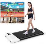 DeerRun Under Desk Treadmill Walking Pad for Home, 1864W Walking Machine with APP Control, Max 136KG Walking Treadmill with Training Courses & Multi-Runner Races for Home&Office