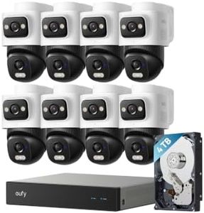 eufy Security 4K PoE NVR System E50,8-Cam Kit, Dual-Lens Bullet-PTZ,4TB HDD