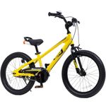 RoyalBaby EZ Kids Bike, 18 Inch Balance Pedal Convertable Bicycle, Easy Learn Balancing to Biking Boys Girls Ages 4-7 Years Beginners, 18" Wheel Yellow