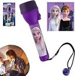 Frozen Plastic Flashlight for Children, LED Super Brigh Handheld Torch for Reading, Camping and Emergencies | Luminous Range: 3.5m | Battery Powered, Torch for Xmas, Thanksgiving Gifts 3+ Years