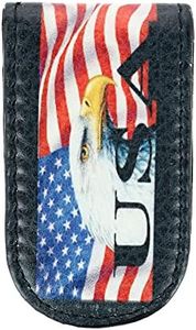 CTM - Fermasoldi magnetico da uomo con bandiera americana e aquila in - nero - Taglia unica