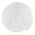 Premium White Twisted Nylon Rope - Multipurpose Utility Line (10 Feet, 3/4 Inch)