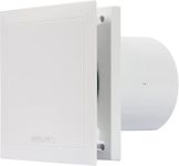 Airflow QT100T Extractor Fan with Auto Start & Adjustable Timer – 100mm/4 Duct - German Made, QuietMark Certified 25 dB, 2-Speed Operation Upto 25 L/s, Energy Efficient 5/9W, 3-Year Warranty