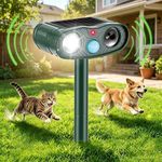 Solar Cat Repellent For Gardens UK, Cat Deterrents For Gardens, Fox Deterrents,Waterproof Cat Scarers For Garden With Motion Pir Sensor For Farm Yard Effective For Squirrels, Dogs Foxes Birds