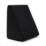 Wakefit Memory Foam Wedge Pillow | Helps Reduce Acid Reflux, Snoring & Back Discomfort | Soft Washable Cover | Multi-Use Support | Black