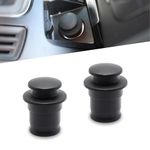 jokormo 2 PCS Car Cigarette Lighter Dust Cover, 0.78" Insert Diameter Waterproof Tightly Sealed Plug Decorative, Car Power Port Plug Cover, Universal for Most Cars Interior Accessories (Black)