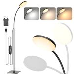 Mojimdo LED Floor Lamp, 10W Reading Standing Lamps with 3 Color Temperature & 5 Brightness Levels, Dimmable Floor Lamp for Living Room, Bedroom, Office