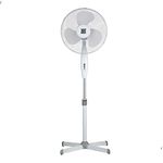 ZYBUX - Pedestal Fan 16 Inch 3 Speed, Oscillating Fan | Ideal for Home and Office - White