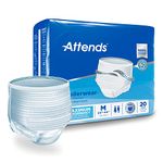 Attends Incontinence Care Underwear for Adults, Extra, Medium, 20 Count (Pack of 4)