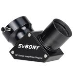 Svbony SV222 Zenith Mirror, 1.25" Diagonal Adapter 90° Metal Erecting Diagonal with Eyepiece Locking Mechanism Star Diagonal for Planetary Deep Sky Visual