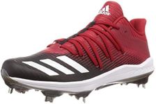 adidas Afterburner 6 Mens Baseball Shoes Metal Cleats - Power Red/White/Black - UK 7.5