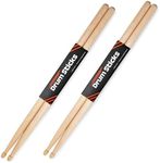 2 Pairs Drum Sticks 5A, Professional Classic Maple Wood Drumsticks, Wood Tip for Acoustic Drums or Electronic Drums, Adults, Kids and Beginners (2Pairs) (2 Pairs)