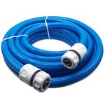 Water Hose – Premium Food Grade Water Hose with Hose Connector Set – 3-ply Hose Pipe for Caravan, Motorhome and Boat – ½-inch Standard Hose Size – Click-Lock Type Connectors – 10m. Set by MYPURECORE