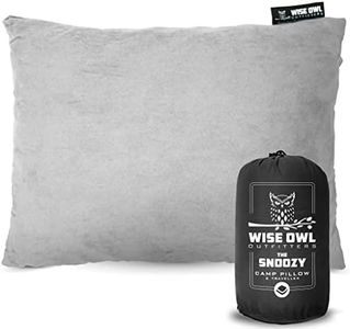 Wise Owl Outfitters Camping Pillow - Camping Essentials and Travel Pillow for Airplanes, Camping, and Travel - Memory Foam Washable Pillow - Small/Medium