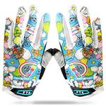 Cycling Gloves Kids Boys Girls Youth Full Finger Pair Bike Riding, Children Toddler Touch Screen Mountain Road Bicycle Warm Cold Weather Gel Padded, Color Green Blue Orange Age 2-11 (Color Dream, L)