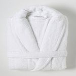 Linens Limited 100% Egyptian Cotton Bath Robe, White, Large