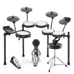 Alesis Nitro Max Kit 10 Piece Electric Drum Kit with Quiet Mesh Pads, 10" Dual Zone Snare, Bluetooth, 440+ Sounds, Drumeo, Drum Stool and Headphones