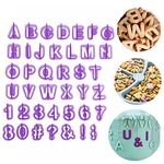 Buy-Simplicity® Set of 40 Alphabet and Number Cutters for Cake Decoration, Fondant Cutting, Cookie Cutting and Much More | DIY Moulds for Wedding, Birthday and Party Cake Decoration