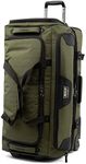 Travelpro Bold 30" Rolling Duffle Bag with Drop Bottom, Lightweight, Rugged Duffel, Olive/Black, One Size