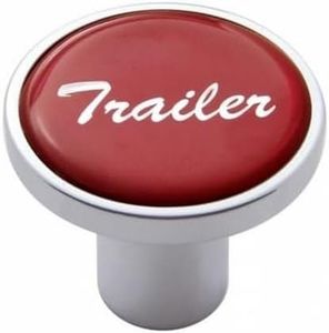 United Pacific 23233 - Air Brake Valve Control Knob - "Trailer", Red Glossy Sticker