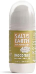 Salt Of the Earth Refillable Natural Deodorant Roll On, Neroli & Orange Blossom - Effective Protection, 100% Natural, Eco friendly, Vegan, Cruelty Free, Suitable for Women, Men & Kids - 75ml