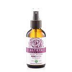 Alteya Organic Rose Water Spray 120ml Glass - Pure Organic Rosa Damascena (Damask Rose) Hydrolat - USDA Certified Organic - Face Toner, Revitalizing Body, Condition Hair & Scalp