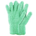 Sibba 2pcs Dusting Mitt Gloves Microfiber Auto Household Cleaning Mittens Cloth Coral Fleece Reusable Washable Gloves for Men Women Kitchen House Blinds Plants Windows Mirrors Lamps Car Washing (Cyan)