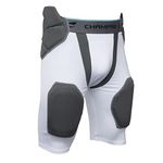 Champro Tri-Flex 5-Pad Integrated Girdle, White, Grey Inset, Adult 3X-Large (FPGU6AW3X), WHITE, GREY INSET