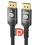 Ubluker 10K 8K 4K DisplayPort Cable 40Gbps 2M, VESA Certified DP to DP Cable v1.4 v1.2 Nylon Braided UHBR HDCP DSC1.2 10K 8K60Hz 4K 165Hz 144Hz 2K 240Hz FreeSync G-Sync Monitor PC Projector