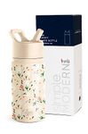 Simple Modern Kids Water Bottle with Straw | Insulated Stainless Steel Reusable Tumbler for Toddlers, Girls, Boys | Summit Collection | 14oz | Chloe Floral