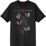 Rock Off officially licensed products Sleep Token Butterflies Band Logo T Shirt XL Black