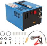 PCP Air Compressor, 4500Psi/30Mpa Oil/Water Free Portable High Pressure Air Pump Powered by Car 12V DC or Home Power with Converter, Auto Stop Electric Air Compressor Pump (Blue)