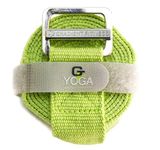 Gradient Fitness Yoga Strap, Friction-Less Easy-Feed Buckle, Super Soft Cotton/Polyester Blend Webbing, Free eGuide, 8 Feet (Green)