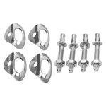 Kadimendium 4 Pair Climbing Hanger Stainless Steel High Load Carrying Capacity Climbing Anchor Rock Climbing Bolt Hanger