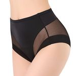 OUMSHBI Knickers For Women Sexy Plus Size Women Underwear Briefs Panties French Knickers Women Underwear High Waist Tummy Control Knickers Seamless Stitched Hold in Knickers for Women Black