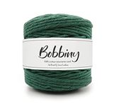 BOBBINY | Single Strand Cotton Macrame Cord Thread Rope for Crafts, Macrame DIY and Other Projects | Army Green | 4mm, 20 Meter