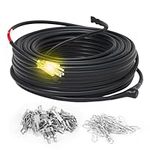 HEATIT 12ft Roof and Gutters Heating Cable with 10ft Lighted Plug Heavy-Duty Heat Tape, 120V 8W/ft