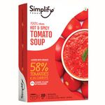 Simplify Hot & Spicy Tomato Soup - Pack of 1 (Serves 3 to 4) I Makes 500ml | Home Style Ready To Eat - Instant Soup Packet | 0% Additives and Preservatives