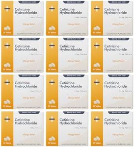 Cetirizine Hayfever and Allergy Tablets | 12 Months Supply | 30 Tablets x 12