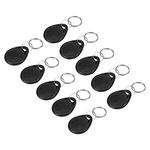 MECCANIXITY ID Card Key Fobs RFID Proximity 125KHz Read Only Contactless Token Tag for Door Entry Access Control Black 20 Pack