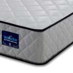 BEDZONLINE Hybrid Memory Foam & Spring Mattress - 4ft6 Double | 20cm Thick Hydro Memory Foam & Spring Coil Mattress | Body Support, Spinal Alignment & Pressure Relief | UK Made & Hypoallergenic