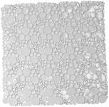 Bubbles Non-Slip Square Shower Mat Clear 20″L X 20″W