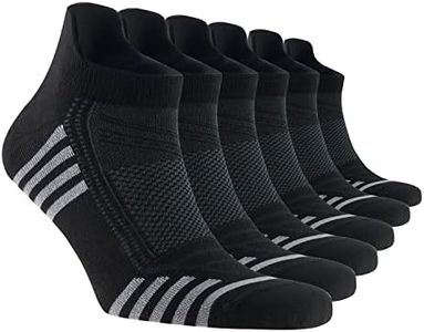 Bamboo Ankle Socks with back Heel Tab for Men Low Cut Cool Comfort Fit Athletic Performance 6 pair pack, Black, 10