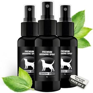 605Products | Premium Dog Cologne and Odor Eliminator - Long Lasting Dog Perfume Made with Essential Oils - Spray Deodorant for Smelly Dogs, Dog Grooming Spray 3pack (Show Dog, 2oz Spray Bottles)