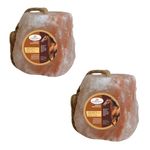 Himalayan Salt Lick With Rope Pack of 2 Blocks About 2-3 Kg Approx. Suitable For Horses,Cattle,Cow, Sheep Pink Lick Stone Natural for Livestock From Punjab Pakistan
